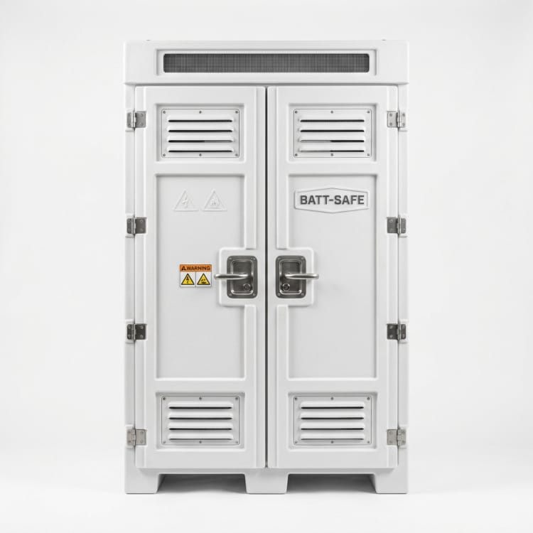 Armoire de stockage de batteries en PRV