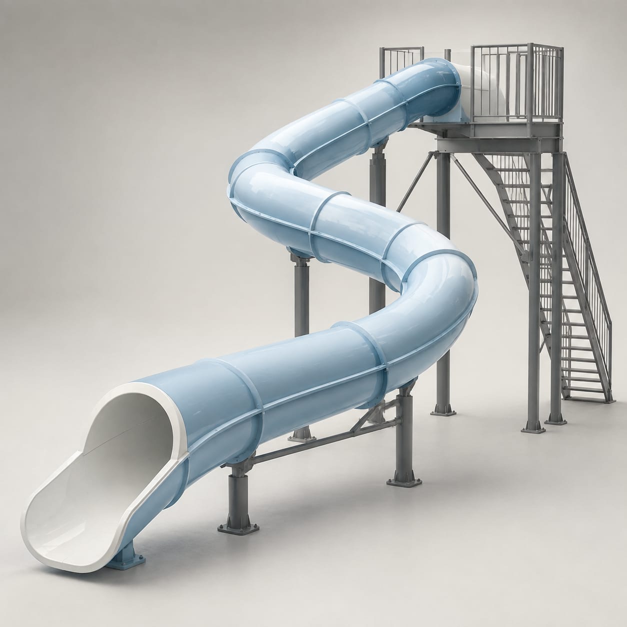 Toboggan aquatique fermé en PRV