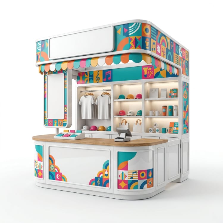 Kiosque de vente événementiel en PRV