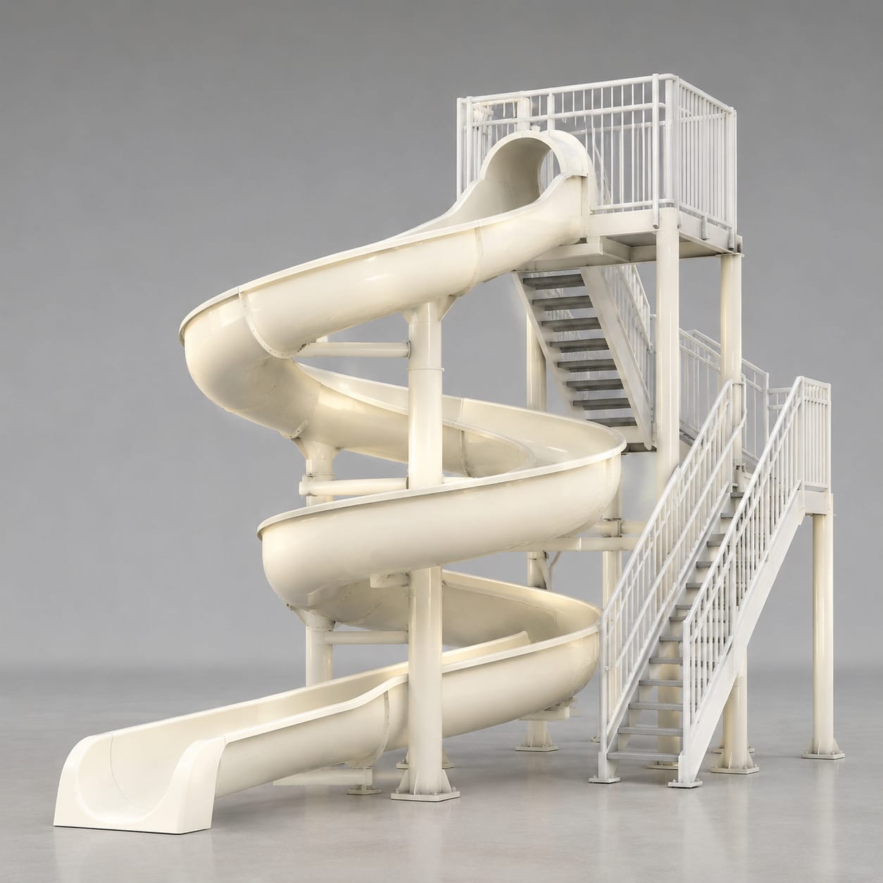Tour modulaire de toboggans aquatiques en PRV