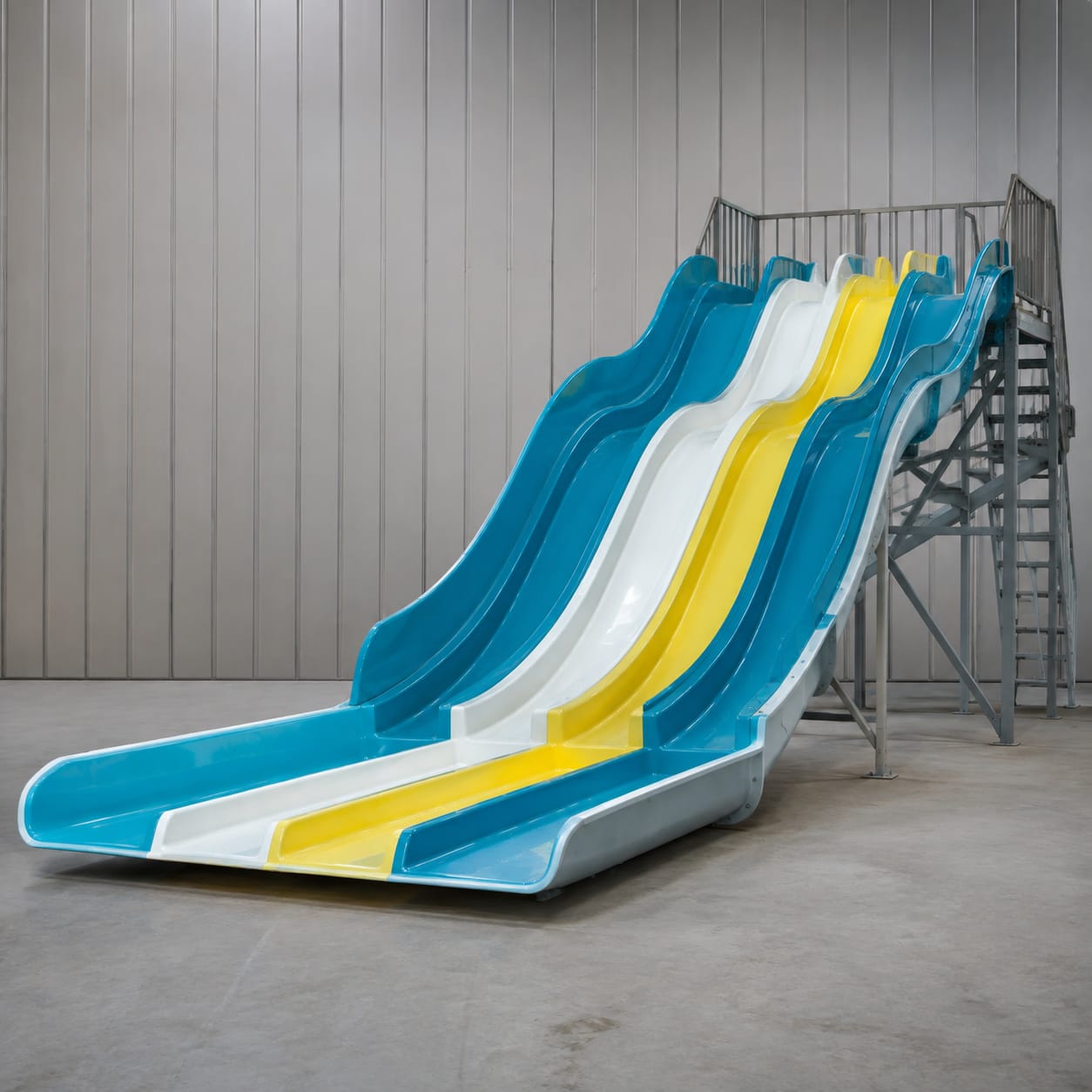 Toboggan aquatique multipiste en PRV