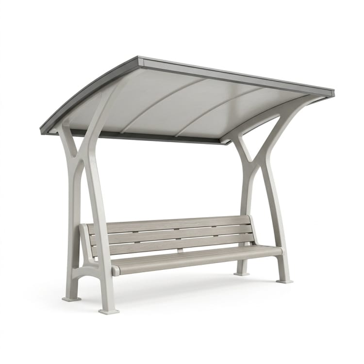 Abri pour banc de parc en PRV
