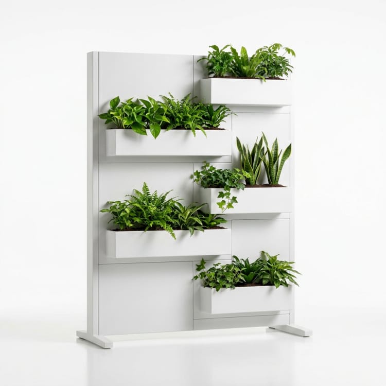 Mur séparateur avec jardinière en PRV