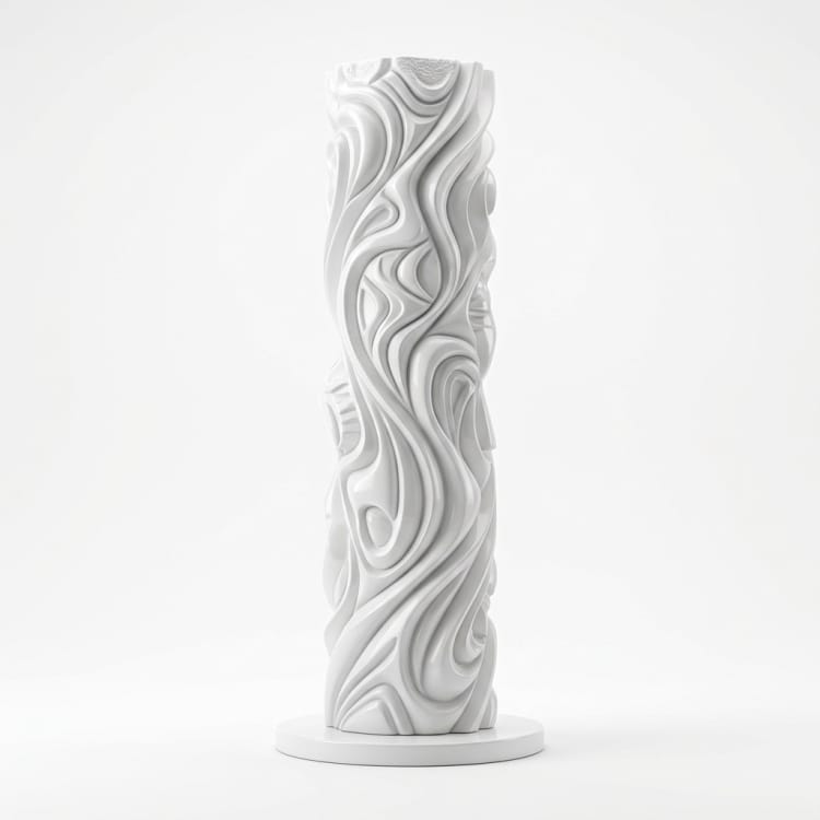 Colonne sculpturale en PRV pour espace public