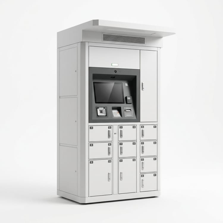 Kiosque libre-service pour colis en PRV