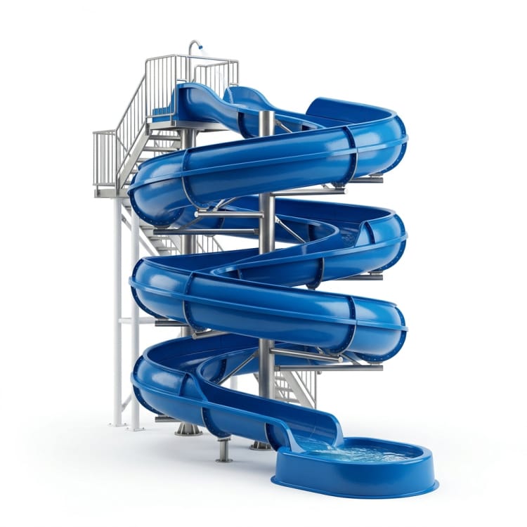 Toboggan aquatique en spirale